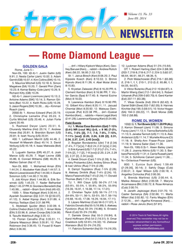 — Rome Diamond League —