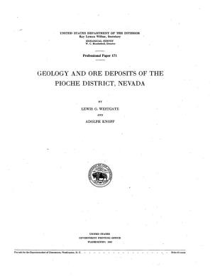 GEOLOGY and ORE DEPOSITS of the PIOCHE DISTRICT, NEVADA Plate 5, B