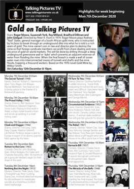 Gold on Talking Pictures TV Stars: Roger Moore, Susannah York, Ray Milland, Bradford Dillman and John Gielgud