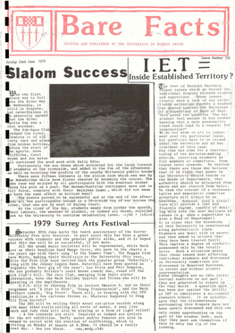 1979 Surrey Arts Festival and Then Asked to Believe That • S>Aturday 30Th June Marks the Tenth Anniversary of the Surrey They Have Been Treated Fairly