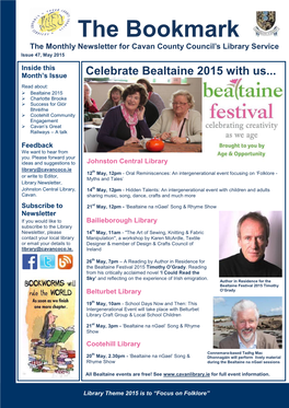 The Bookmark the Monthly Newsletter for Cavan County Council’S Library Service