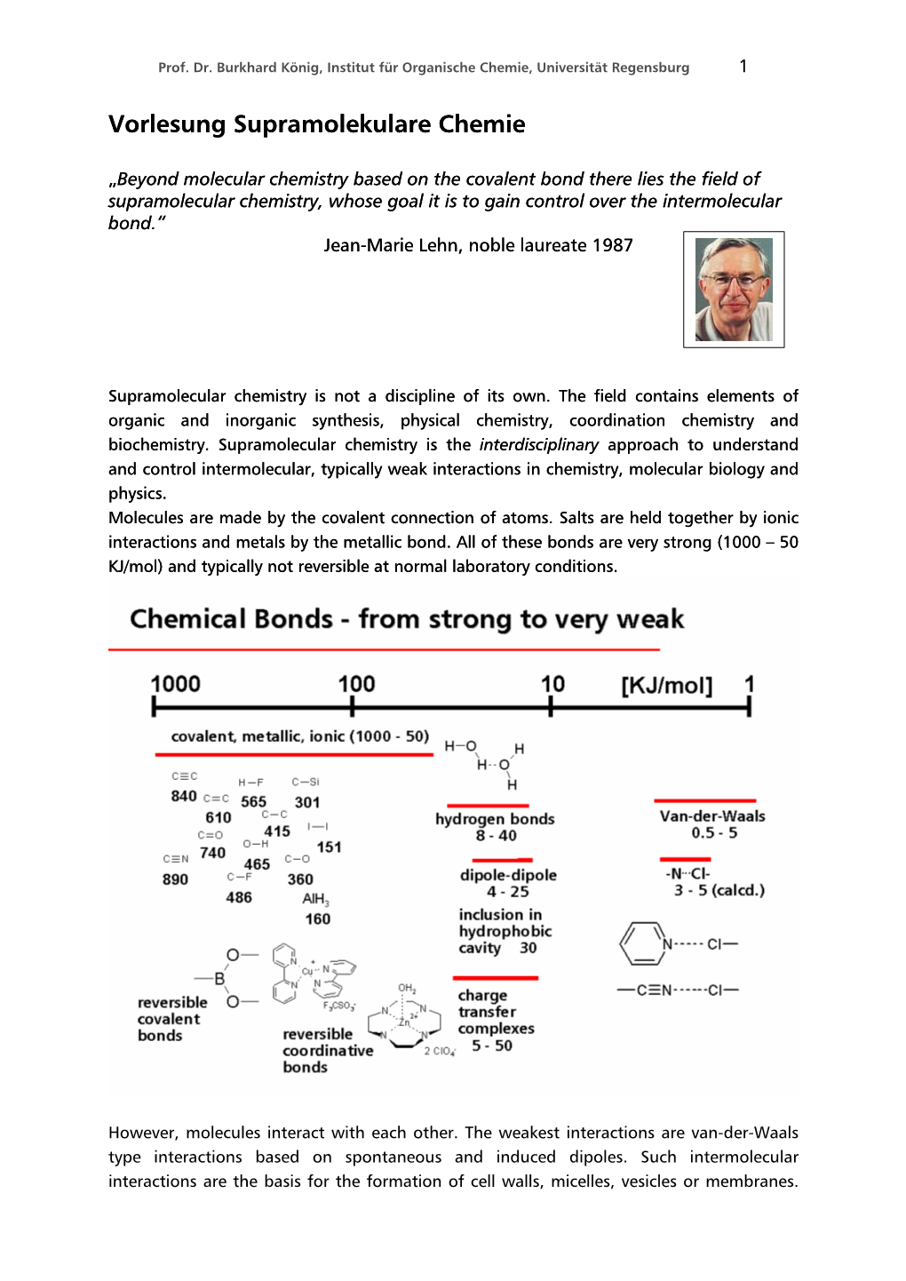 Vorlesung Supramolekulare Chemie