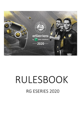RG ESERIES 2020 Table of Contents