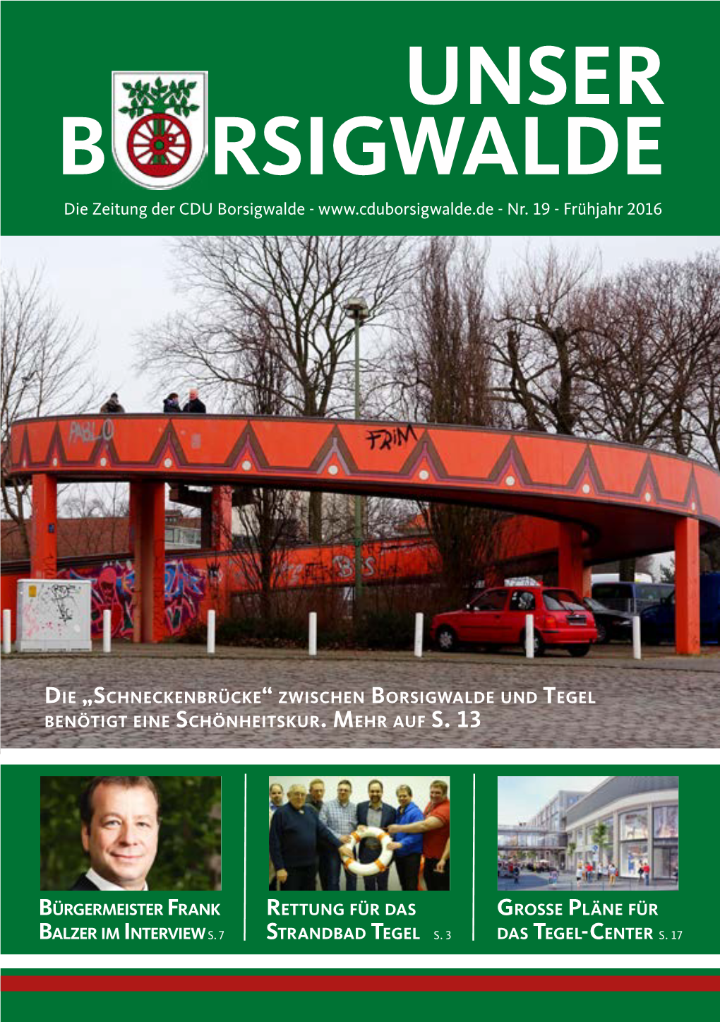 UNSER B RSIGWALDE Die Zeitung Der CDU Borsigwalde - - Nr