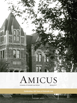 Amicus | SPRING 2017 TABLE of CONTENTS