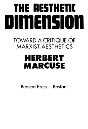Aesthetic-Dimension- -Marcuse.Pdf