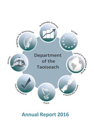 Department of the Taoiseach Annual Report 2016