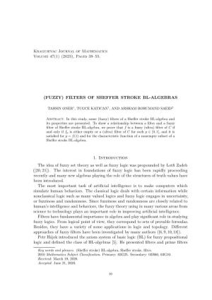 (Fuzzy) Filters of Sheffer Stroke Bl-Algebras