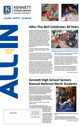 Kennett High School Seniors Named National Merit Students After-The