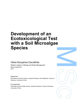 Development of an Ecotoxicological Test with a Soil Microalgae Species