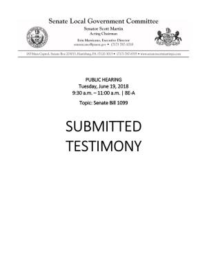 Submitted Testimony