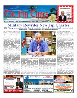 Military Rewrites New Fiji Charter