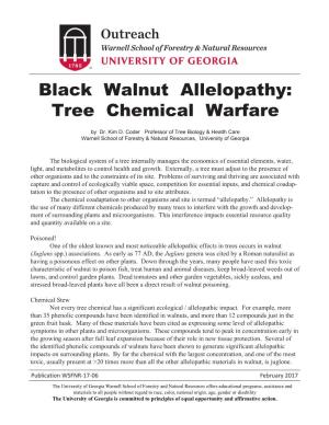 Black Walnut Allelopathy: Tree Chemical Warfare
