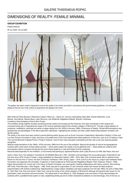 Ropac Exhibition Press Release