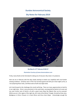 Dundee Astronomical Society Sky Notes for February 2019