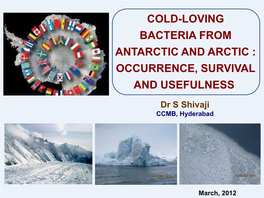 Cold-Loving Bacteria from Antarctic and Arctic : Occurrence, Survival and Usefulness
