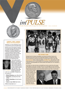ISSUE 20 • DECEMBER 2009 a Periodic Newsletter of the Carnegie Hero Fund Commission 