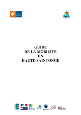 Guide De La Mobilite En Haute-Saintonge