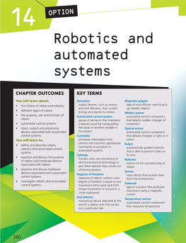 Robotics and Automated Systems