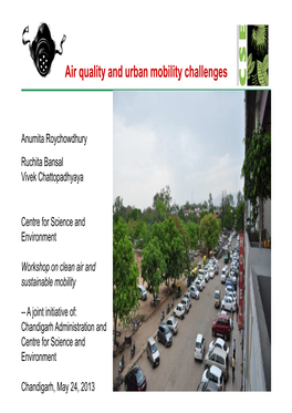 Air Quality and Urban Mobility Challenges, Chandigarh