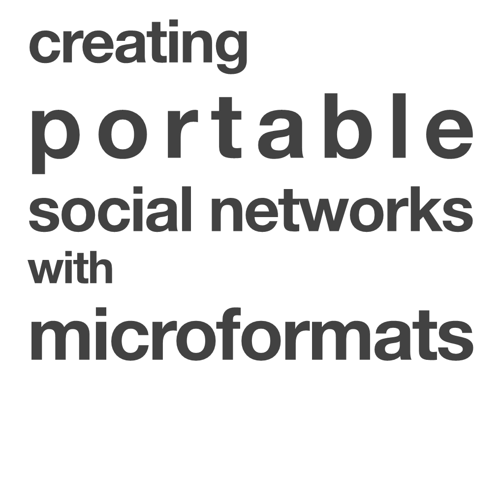 Creating Portable Social Networks with Microformats