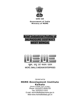 Brief Industrial Profile of JALPAIGURI DISTRICT WEST BENGAL