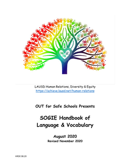 SOGIE Handbook of Language & Vocabulary
