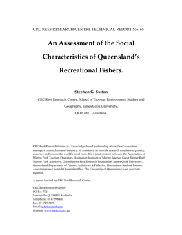 An Assessment of the Social Characteristics of Queensland's