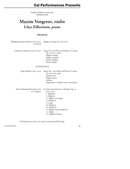 Maxim Vengerov Notes.Indd