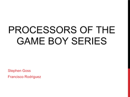 Processors of the Gameboy Series