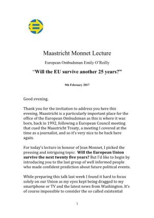 Maastricht Monnet Lecture