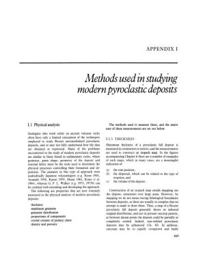 Methods Used in Studying Modern Pyroclastic Deposits