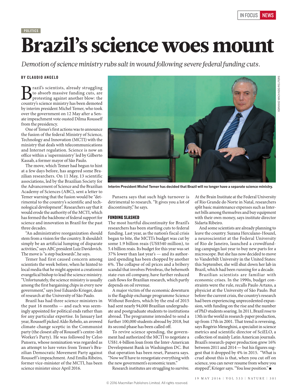 Brazil's Science Woes Mount