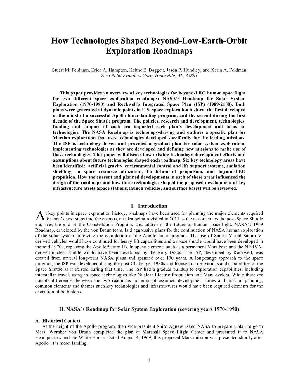 How Technologies Shaped Beyond-Low-Earth-Orbit Exploration Roadmaps