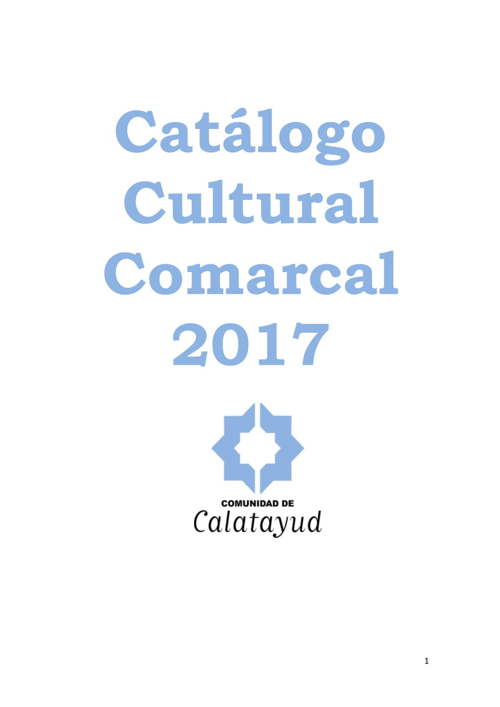 Catálogo Cultural Comarcal 2017