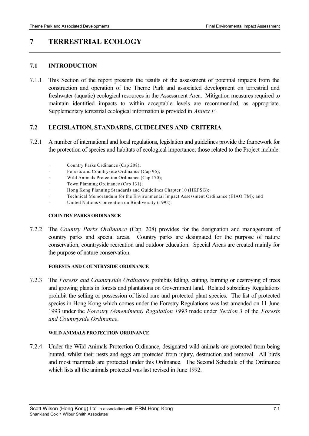 7 Terrestrial Ecology