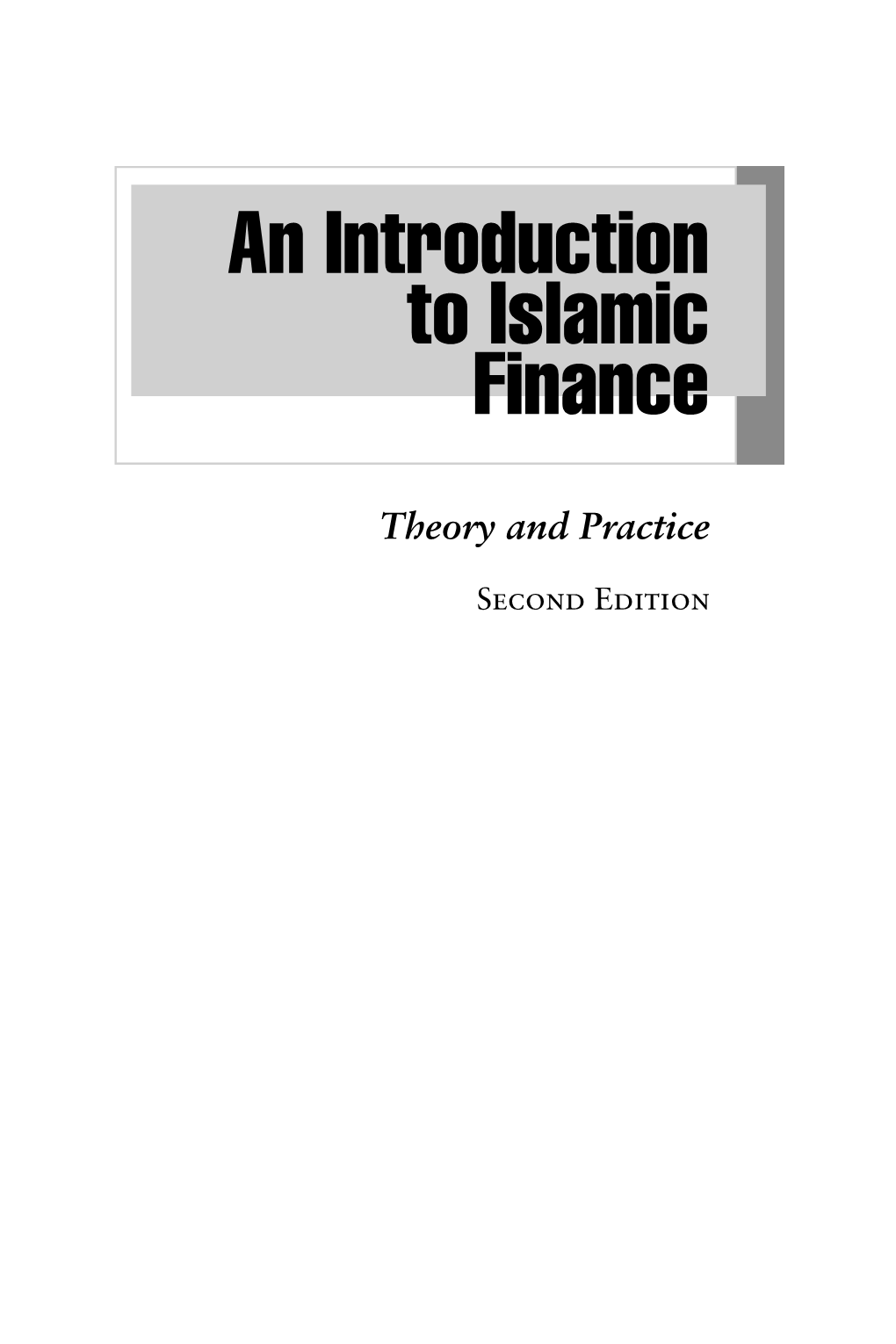 An Introduction to Islamic Finance