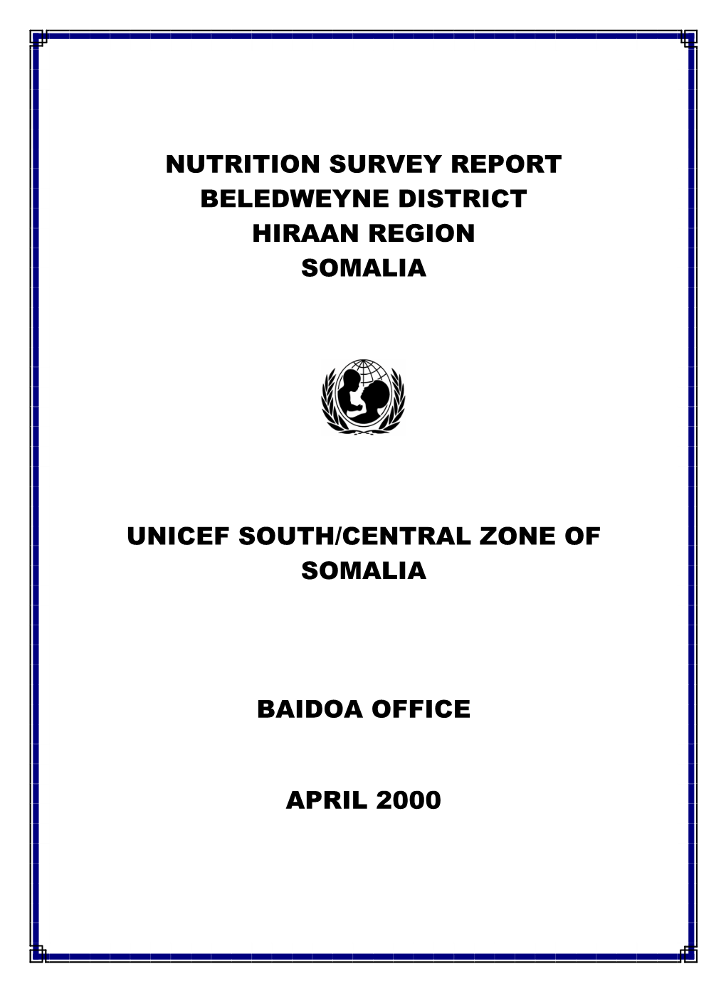 Belet Weyne District Survey