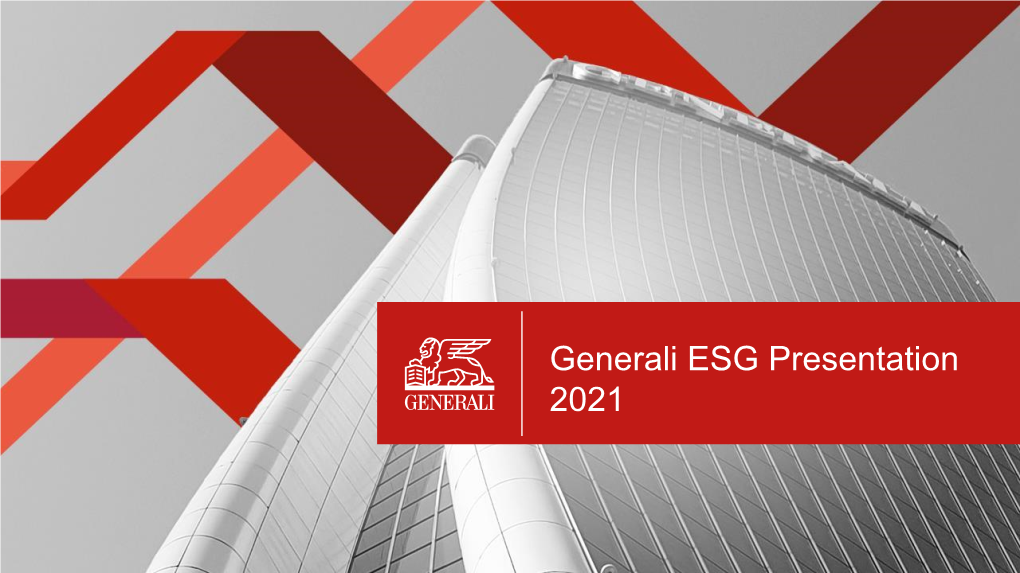 Generali ESG Presentation 2021 Generali ESG Presentation 2021 1