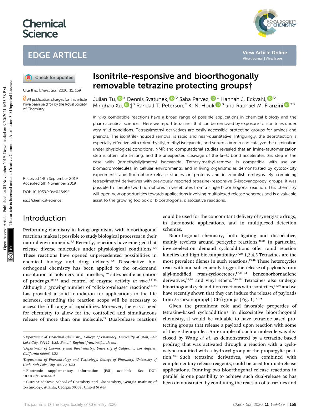 EDGE ARTICLE View Journal | View Issue