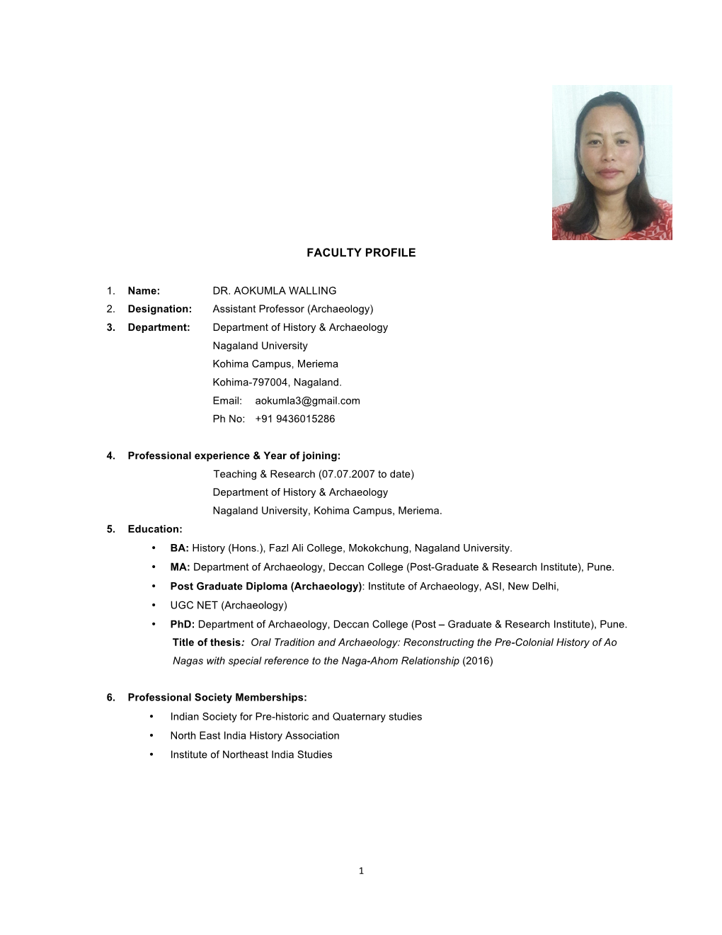 Faculty Profile