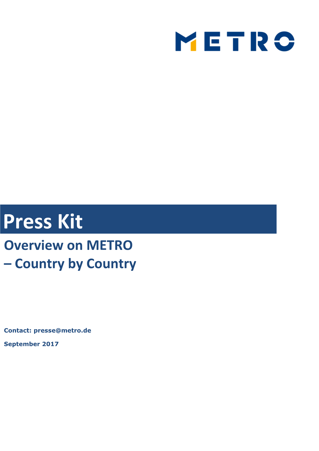 Overview on METRO – Country by Country