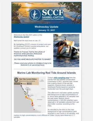 Wednesday Update Marine Lab Monitoring Red Tide Around Islands