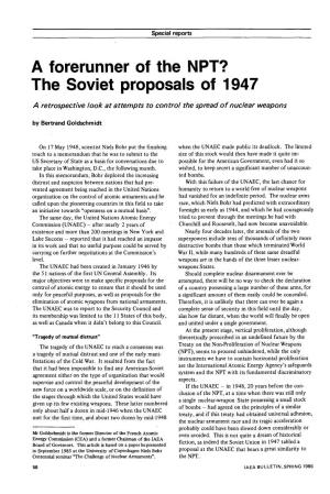 The Soviet Proposals of 1947