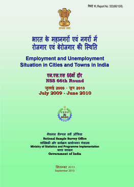 Employment and Unemployment Situation in Cities And