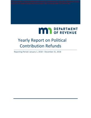 Yearly Report on Political Contribution Refunds
