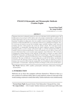 PMASCE-Polymorphic and Metamorphic Shellcode Creation Engine