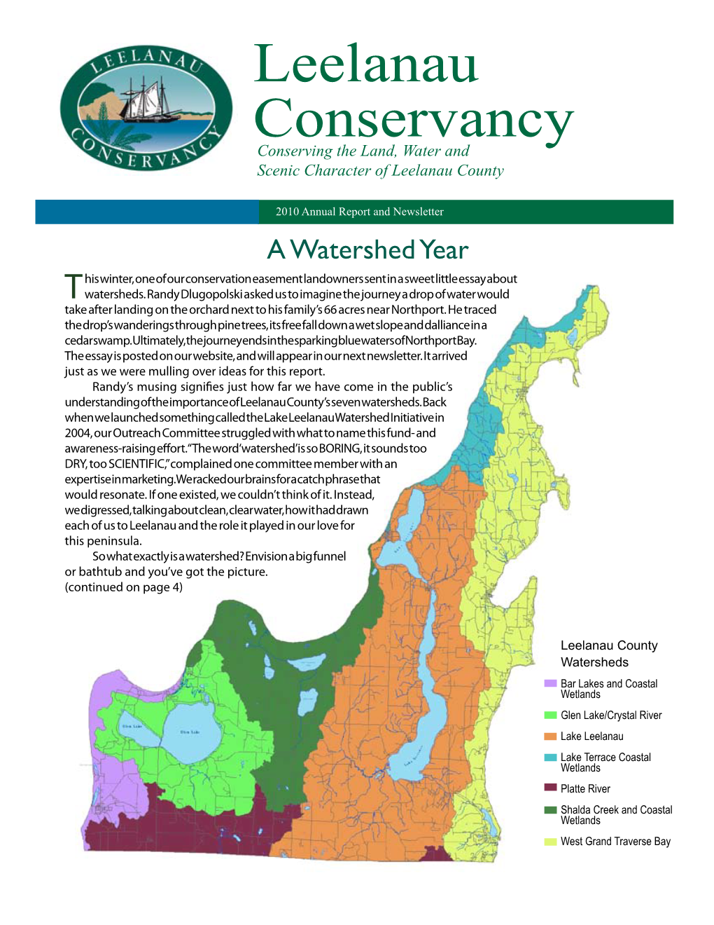 Leelanau Conservancy Conserving the Land, Water and Scenic Character of Leelanau County