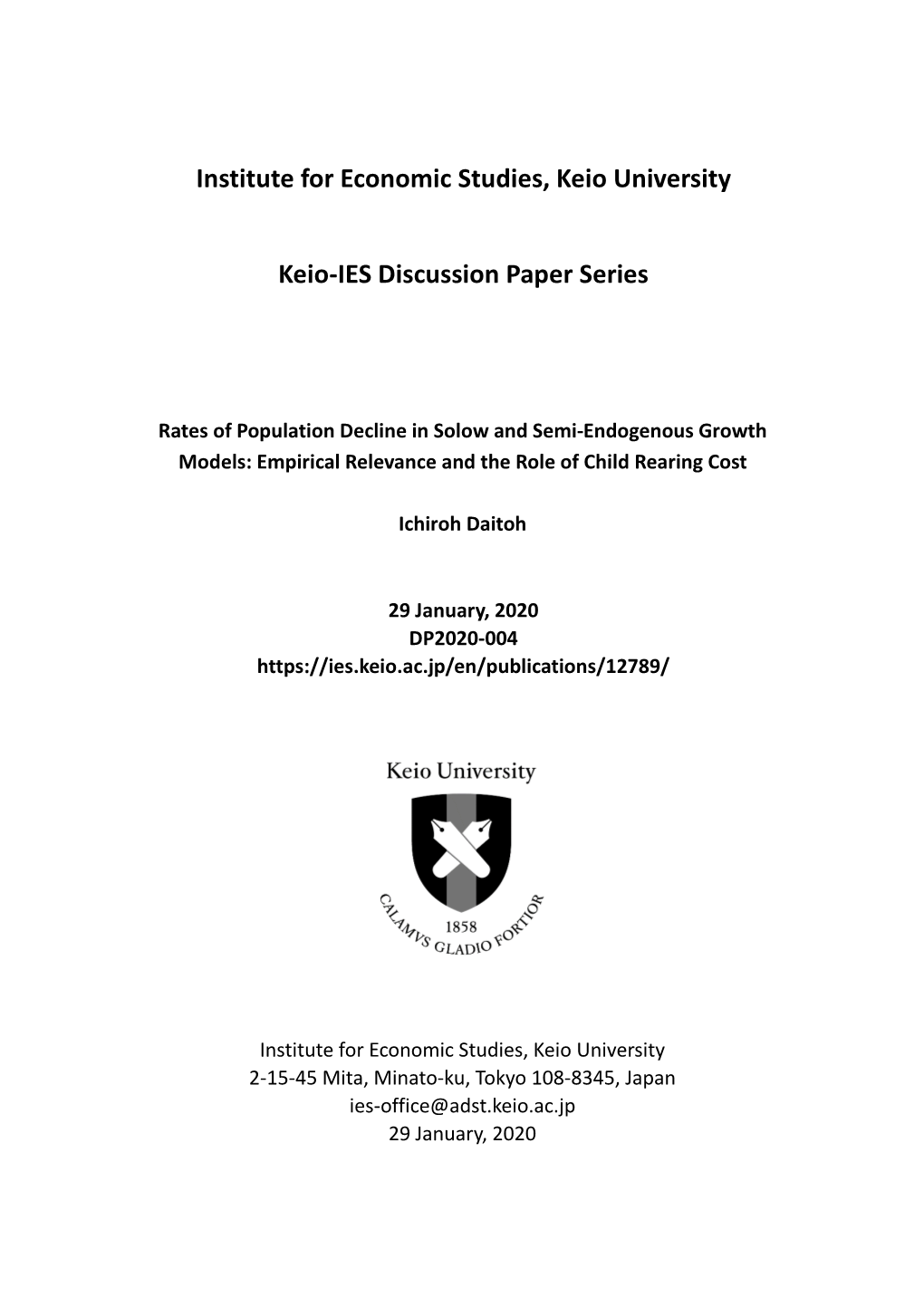 Rates of Population Decline in Solow and Semi-Endogenous Growth Models: Empirical Relevance and the Role of Child Rearing Cost