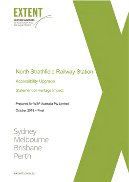North Strathfield Railway Station Accessibility Upgrade Statement Of